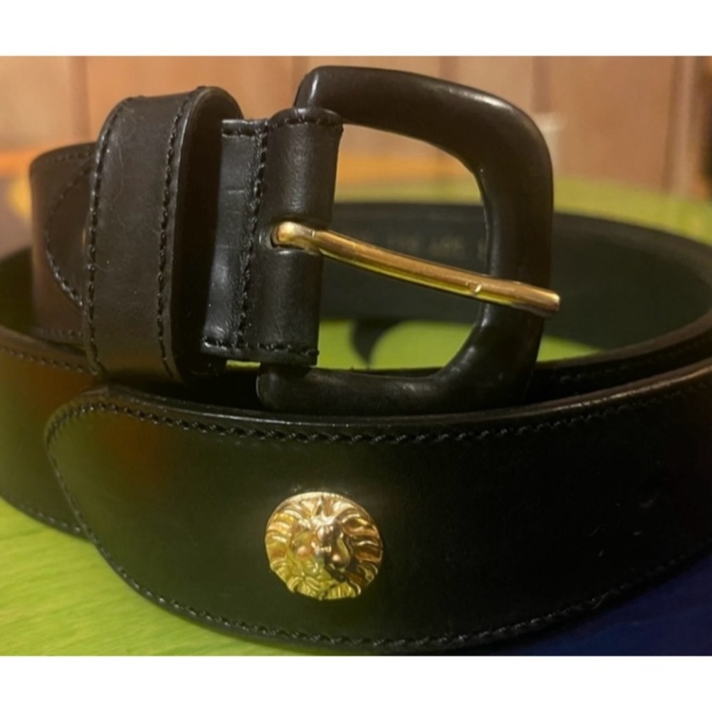 Peruzzi Florence Belt Size 110 Black Leather